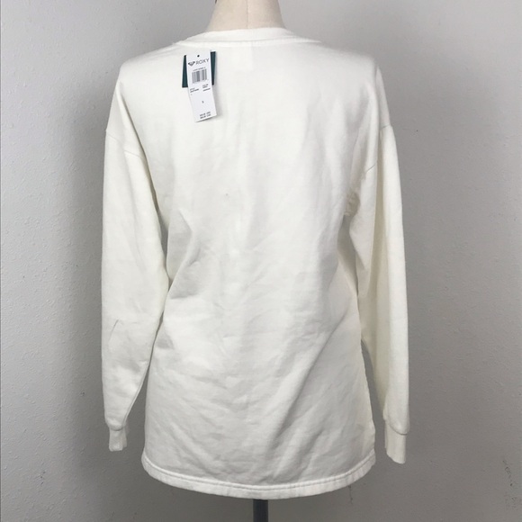 Roxy Love Song A Pullover Women’s Size S Color White Hi-Low Length lightweight. - Picture 3 of 15